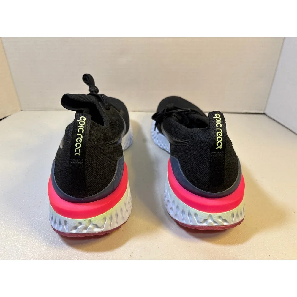 Nike Epic React Flyknit Womens Running Shoes‎ Black Pink Size 13 no box